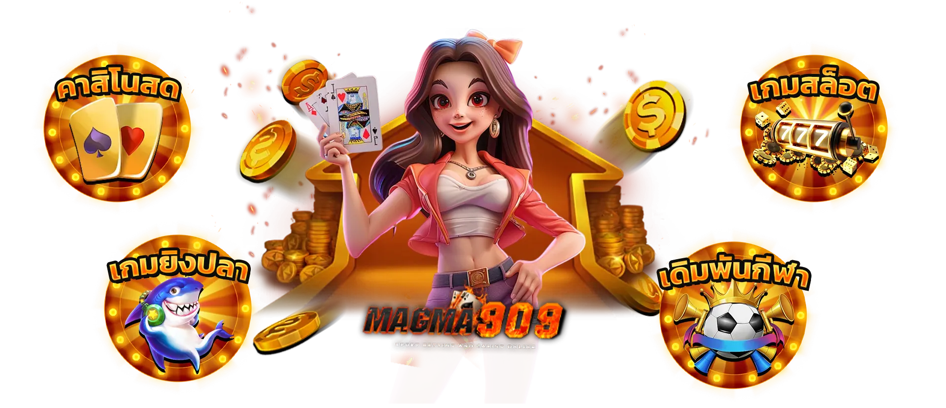 MAGMA909 คาสิโนออนไลน์ครบวงจร บาคาร่าและเกมเดิมพันยอดฮิต